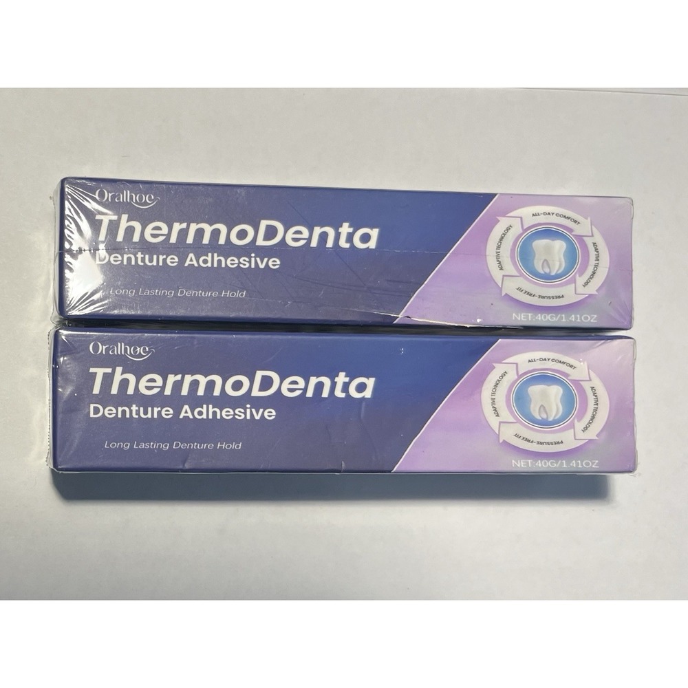 Lot of 2 - Oralhoe ThermoDenta Denture Adhesive